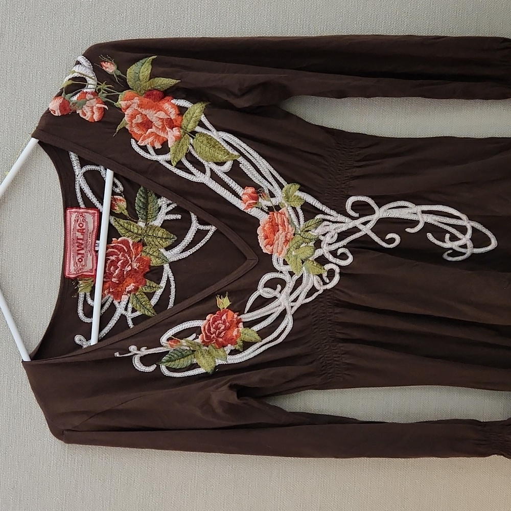 JWLA Embroidered Dress Size Medium - Picture 2 of 15